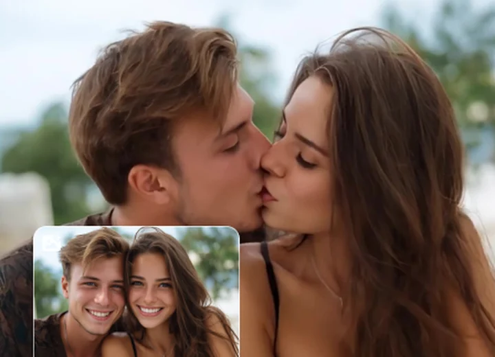 AI Kissing Effects visual example
